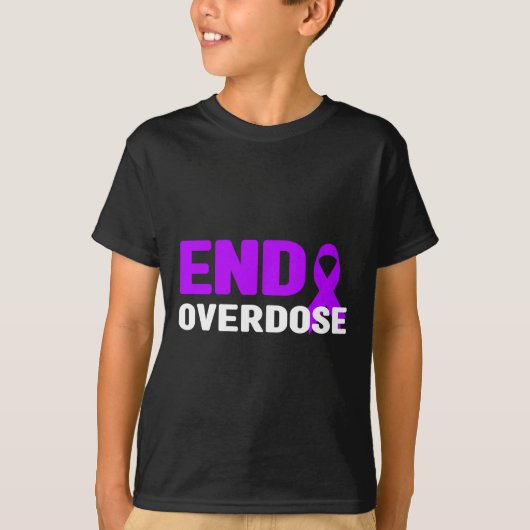 過剰摂取の終了認識度 – 中毒 Tシャツ (正面)