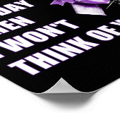 過剰摂取認識度デー威厳がある31紫リボン ポスター (角)