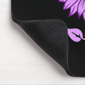 過剰摂取認識度パープルリボン薬物中毒N マウスパッド (コーナー)