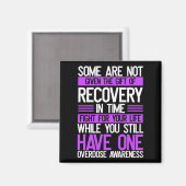 過剰摂取認識度ファイターパープルリボン薬Abus マグネット (正面/裏面)