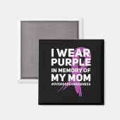 過剰摂取認識度メモリのマムパープルリボン マグネット (正面/裏面)