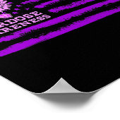 過剰摂取認識度リボンフラグ ポスター (角)