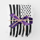 過剰摂取認識度月アメリカ国旗のリボン ラッピングペーパーシート (インサイチュ)