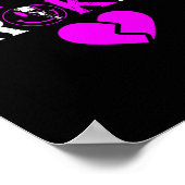 過剰摂取認識度私はOK壊れた紫色のリボン ポスター (角)