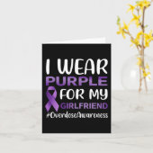 過剰摂取認識度I衣服パープル私のガールフレンド カード (黄色い花)