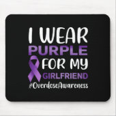 過剰摂取認識度I衣服パープル私のガールフレンド マウスパッド (正面)