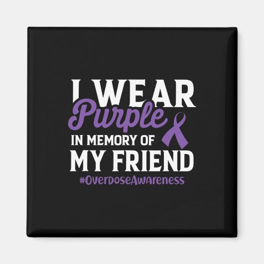 過剰摂取認識度I衣服パープル私の友人の缶 マグネット (正面)