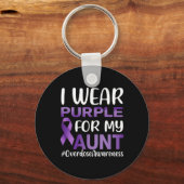 過剰摂取認識度I衣服パープル私の叔母 キーホルダー (正面)