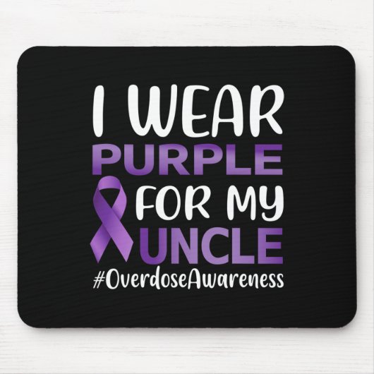 過剰摂取認識度I衣服パープル私の叔父 マウスパッド (正面)