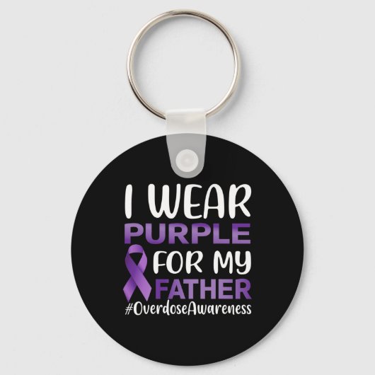 過剰摂取認識度I衣服パープル私の父 キーホルダー (正面)
