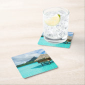 過剰水バンガロー、Bora Boraのコースター スクエアペーパーコースター (インサイチュ)