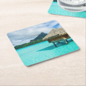 過剰水バンガロー、Bora Boraのコースター スクエアペーパーコースター (アングル)