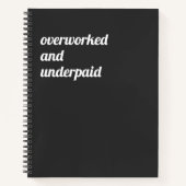 過労おもしろい働と過給労働引用文 ノートブック (正面)