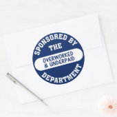 過労で低賃金が上昇する時得間 ラウンドシール (封筒)