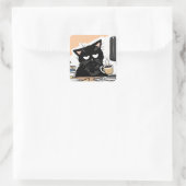 過労で過剰なカフェイン入り スクエアシール (バッグ)