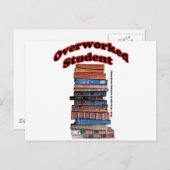 過労の学生 ポストカード (正面/裏面)