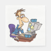 過労会社員おもしろい疲労従業員 スタンダードランチョンナプキン (正面)