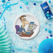 過労会社員おもしろい疲労従業員 ペーパープレート (パーティー)