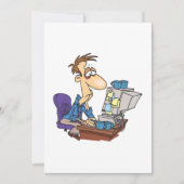 過労会社員おもしろい疲労従業員 招待状 (正面)