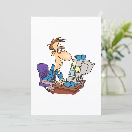 過労会社員おもしろい疲労従業員 招待状