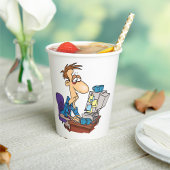 過労会社員おもしろい疲労従業員 紙コップ