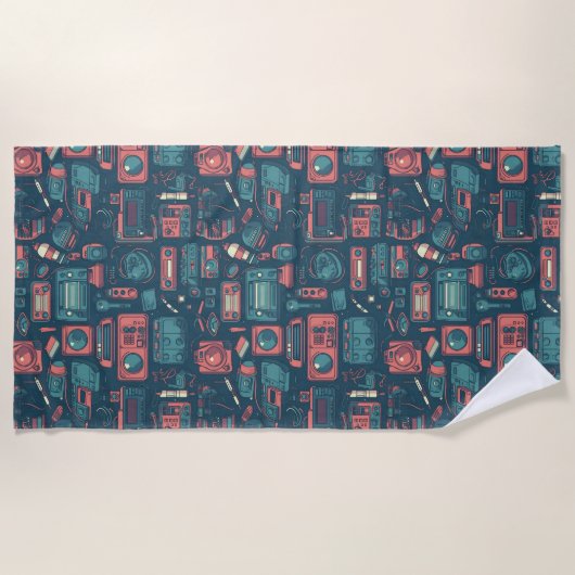 過去からのブラスト： 80の技術 ビーチタオル (正面)