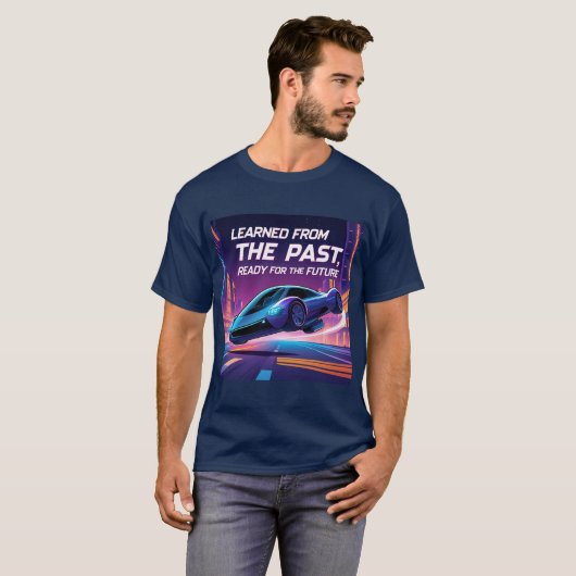 過去から学び、未来へ備える Tシャツ (正面フル)