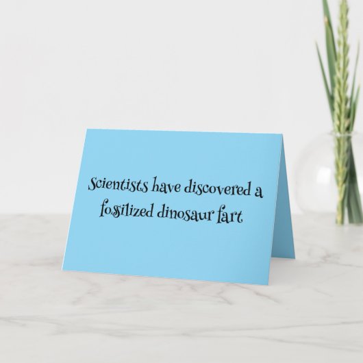 🦖💨 「過去から爆破」あいさつ サンキューカード (正面)