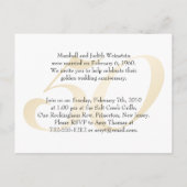 過去と現在のゴールデンアニバーサリーハガキ インビテーションポストカード (裏面)