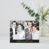 過去と現在のゴールデンアニバーサリーハガキ インビテーションポストカード (スタンド正面)