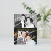 過去と現在のゴールデンアニバーサリーハガキ インビテーションポストカード (スタンド正面)