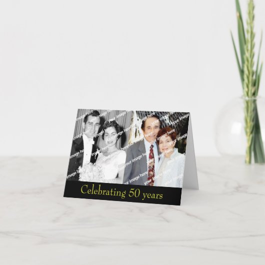 過去と現在のゴールデンアニバーサリー 招待状 (正面)