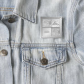 過去と現在のフォトシルバーの記念日（光沢） 缶バッジ (インサイチュ)