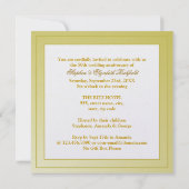 過去と現在の写真黄金記念日 招待状 (裏面)