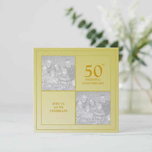 過去と現在の写真黄金記念日 招待状 (スタンド正面)