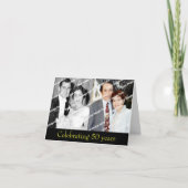 過去と現在の黄金の記念日 招待状 (正面)