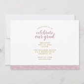 「過去と現在2」写真 卒業パーティー招待状 招待状 (裏面)