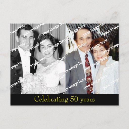 過去と現在 ゴールデンアニバーサリー ポストカード (正面)