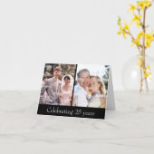 過去と現在　シルバーアニバーサリーカード カード (黄色い花)