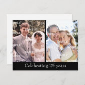 過去と現在 シルバーアニバーサリー 招待状 (正面/裏面)