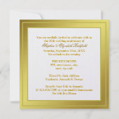 過去と現在 フォト ゴールデン アニバーサリー（シャイニー） 招待状 (裏面)