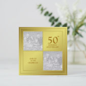 過去と現在 フォト ゴールデン アニバーサリー（シャイニー） 招待状 (スタンド正面)