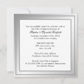 過去と現在 フォト シルバーアニバーサリー（光沢） 招待状 (裏面)