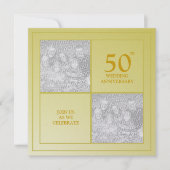 過去と現在 写真 ゴールデンアニバーサリー 招待状 (正面)