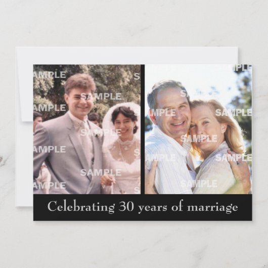 過去と現在 30周年招待状 招待状 (正面)