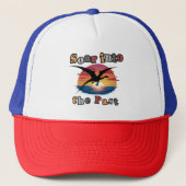 過去に舞い上がる – プテロサウルサンセットシルエット キャップ (正面)