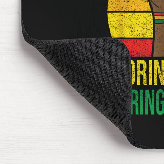 過去のインスパイア未来を祝う女性が黒塗り マウスパッド (コーナー)