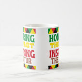 過去のインスパイア未来を称える十二月 コーヒーマグカップ (中央)