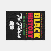 過去のインスパイア未来を讃えるアフリカ黒人久人 フリースブランケット (正面(横))