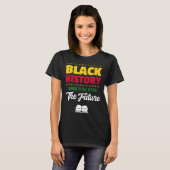 過去のインスパイア未来を讃えるアフリカ黒人久人 Tシャツ (正面フル)
